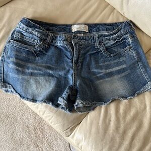 Maurices Blue Jean Shorts Distressed Cut-Off Style